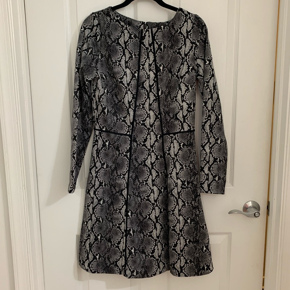 NWT Michael Kors Long Sleeve Snakeskin Dress